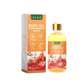 OUHOE Strawberry Moisturizing Oil, Moisturizing Elastic Firming, Smoothing Fine Lines And Nourishing Skin Body Massage Oil (Option: 100ml-132.8g-5.71*1.69*1.69inch)