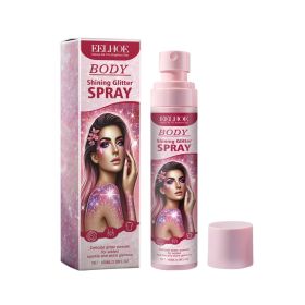 Eelhoe Stage Makeup Glitter Spray Facial Clavicle Brightening Glitter Natural Stereoscopic Long-Lasting Highlighter Spray (Option: 1PC)