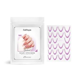 Eelhope French Gradient Nail Sticker Gradient Nail Sticker Easy Nail Decor Personalized Nail Sticker (Option: 23 PATCHES-10g-5.9*3.93inch)