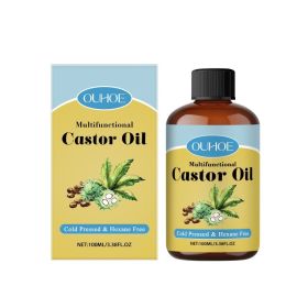 OUHOE Organic Castor Oil, Moisturizes And Hydrates Hair, Eyebrows, Skin, Body Multi-Effect Care Gentle Massage (Option: 100ml-125g-1.97*1.97*3.62inch)