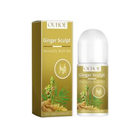 OUHOE Ginger Sculpt Detoxify Roll-On, Ball Body Massage Moisturizing Beauty Care Firming Body Contour Beauty Ball (Option: 50ml-74g-1.57*1.57*4.01inch)