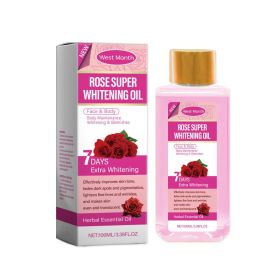 West&Month Rose Body Oil, Moisturizing, Hydrating, Hydrating And Purifying Daily Care Soothing Body Rose Oil (Option: 100ml-129.6g-4.65*1.81*1.54inch)