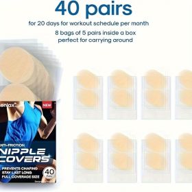 Anti-Chafing Men's Nipple Covers For Running, Cycling, And Endurance Or Long-Distance Sports, Waterproof And Sweatproof Adhesive, Large Anti-Fric (Option: W13228190)