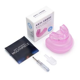 Anti Snore Bruxism Mouth Guard Stop Snoring Mouthpiece Teeth Bruxism Sleeping Aid Apnea Devices Night Anti-Snoring Mouth Guard (Color: PINK)